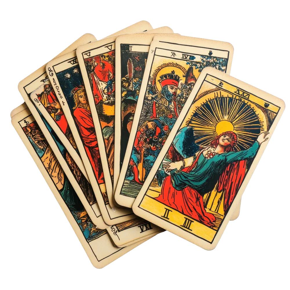 Tarot reading in progress